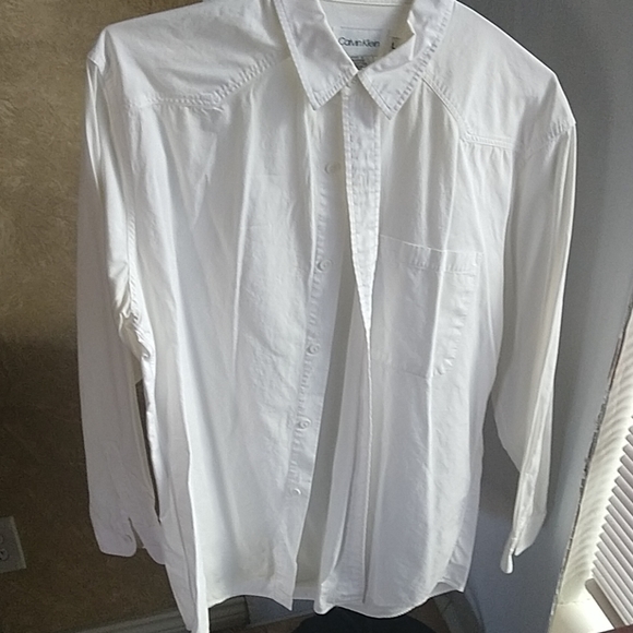 Calvin Klein white button up. - Picture 1 of 3